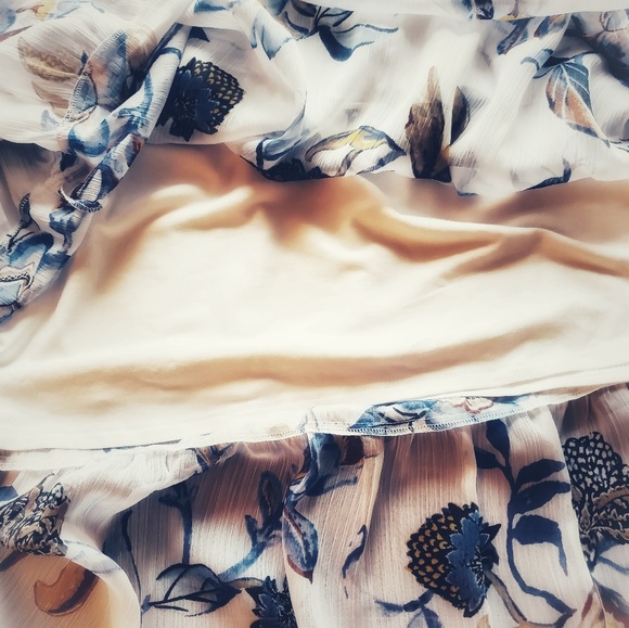 WHBM | Floral Maxi Skirt | Blue, white - Picture 4 of 8